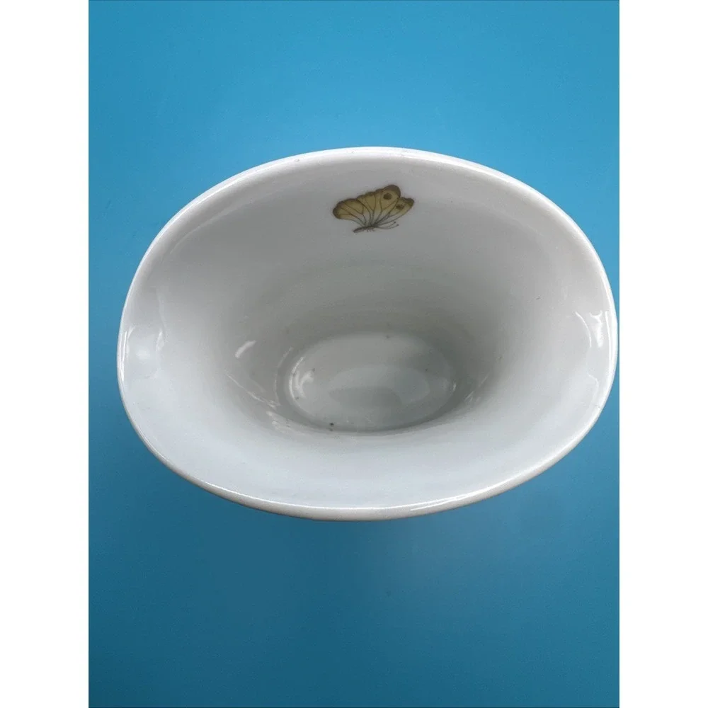 Vintage Flower Vase Takahashi Medley Yellow Mum Butterfly Japan‎ Porcelain Small